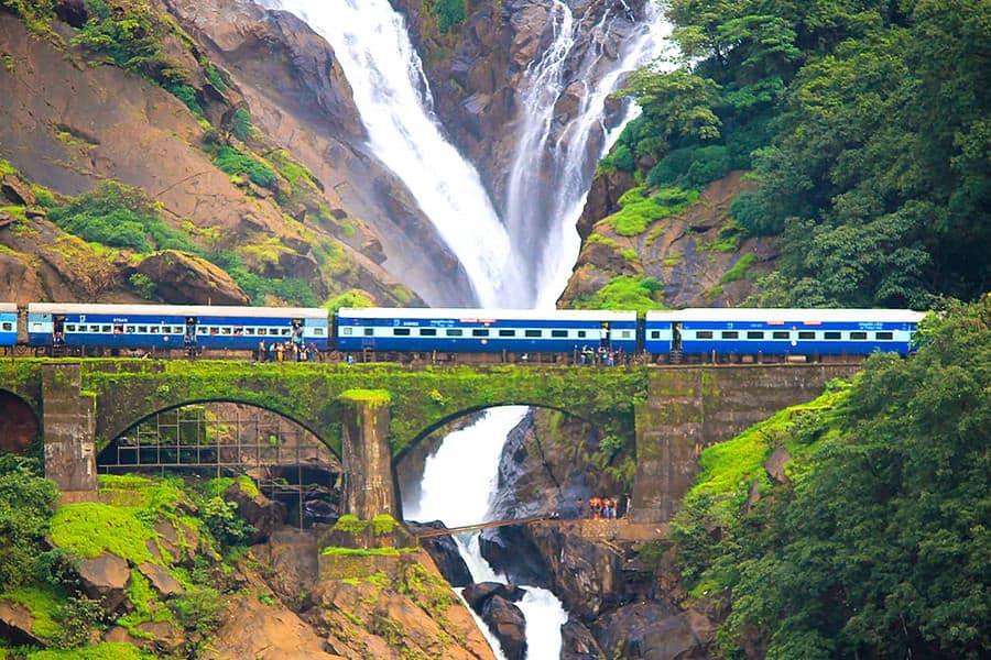 Dudhsagar Waterfall In Goa Dudhsagar Waterfall In Goa